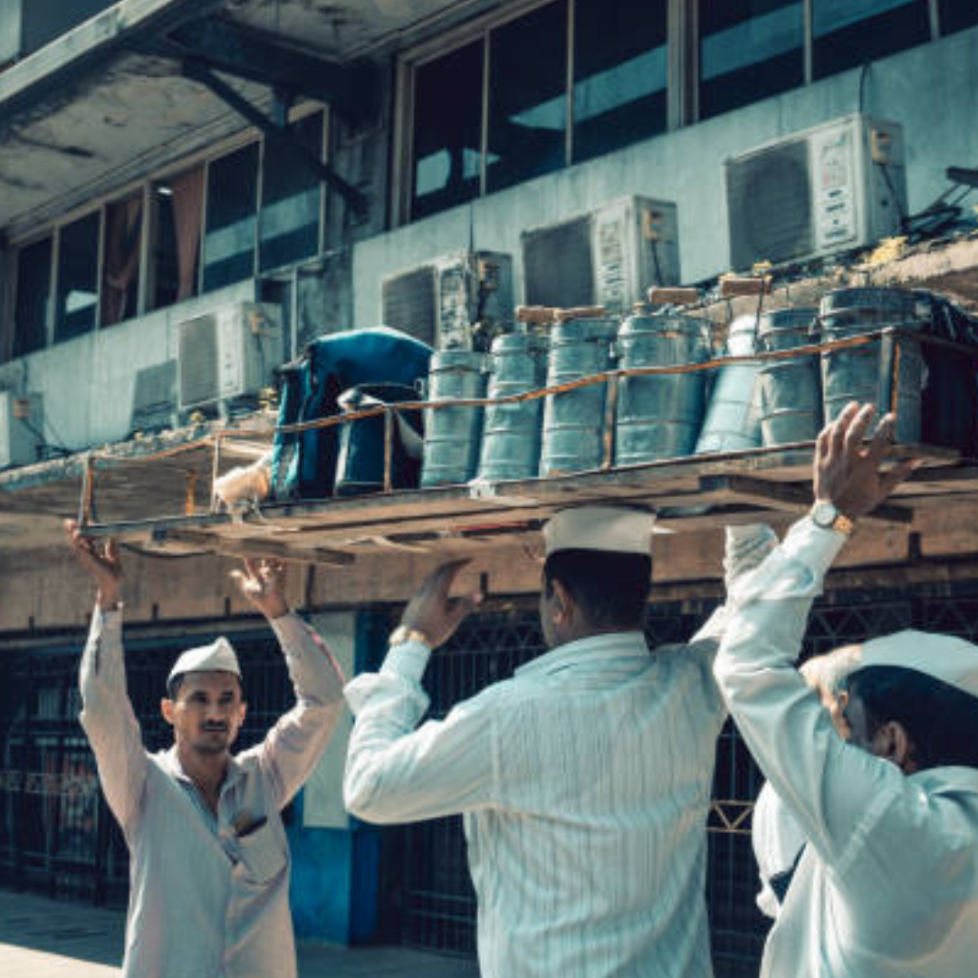 Aerial view of slum and football field